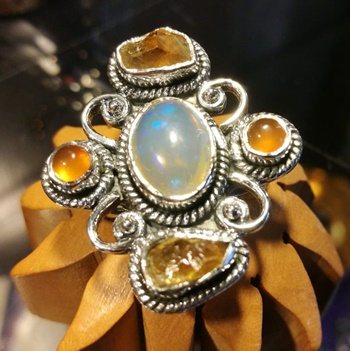 Opal-Citrin-Ring